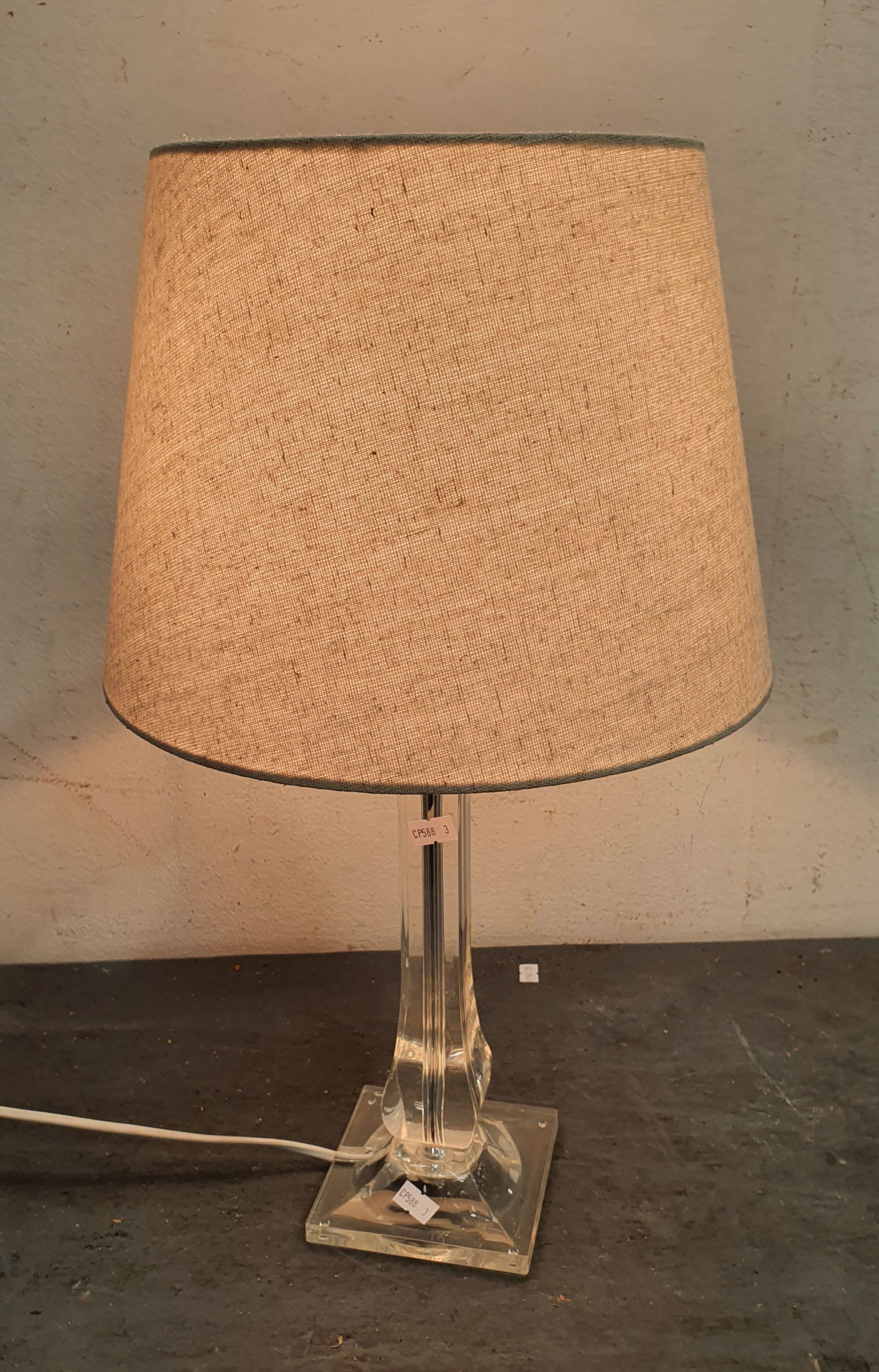 A Perspex Base Table Lamp