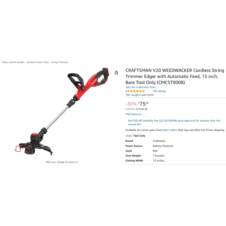 Craftsman 13" Weed Wacker *Tool Only