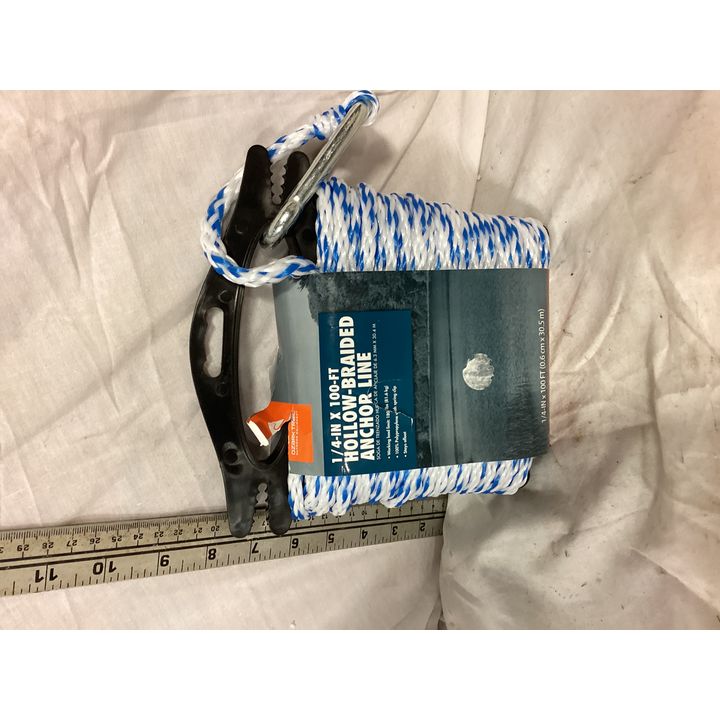 Ozrak Trail 1/4'' x 100ft Hollow Braided Anchor Line