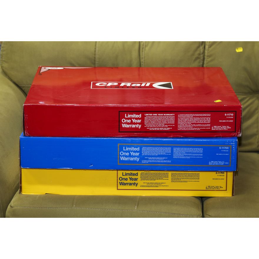 Three Lionel Limited Production Train Sets