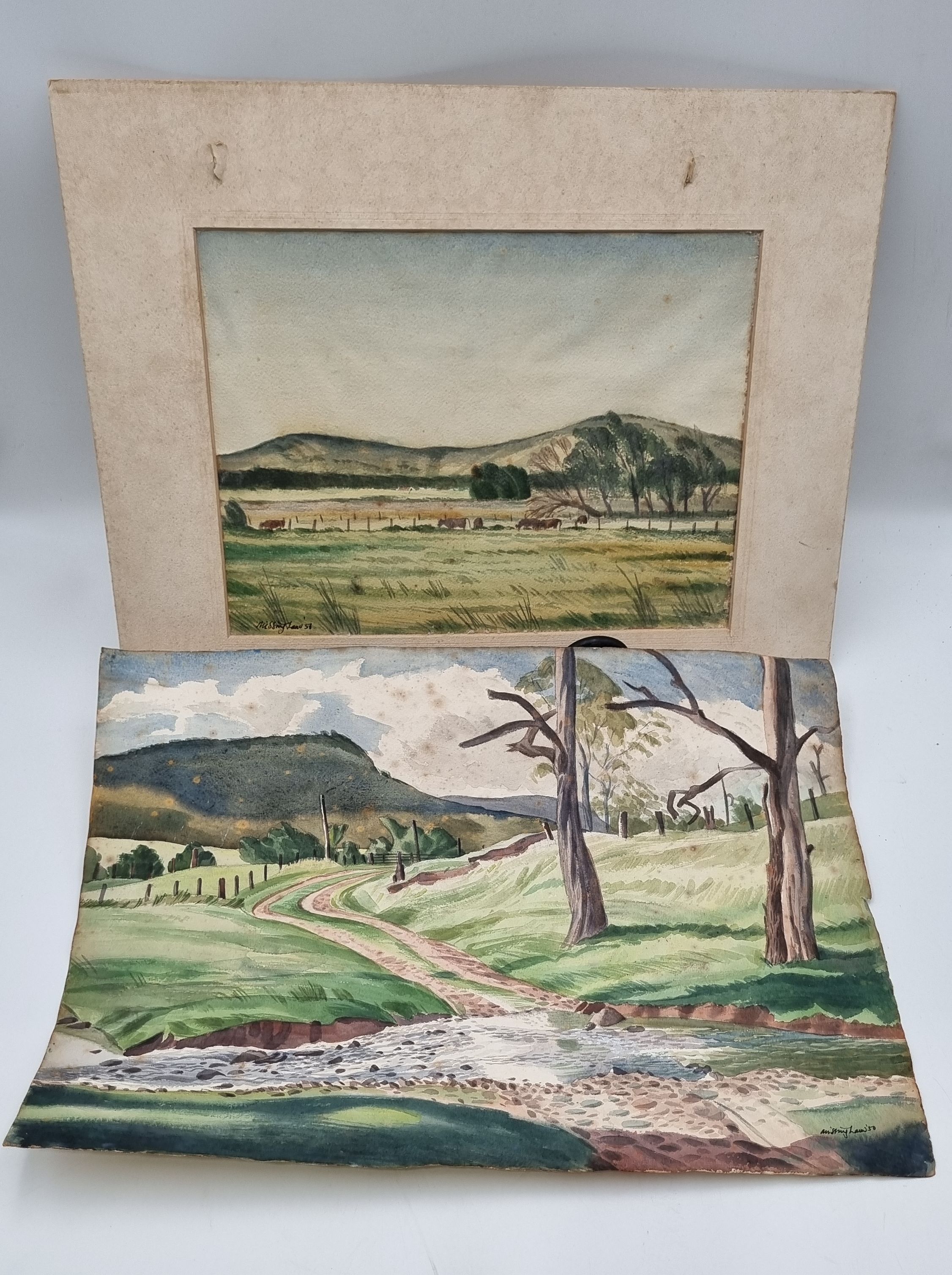 614 · TWO HAL MISSINGHAM (1906 - 1994) LANDSCAPE WORKS ON PAPER
