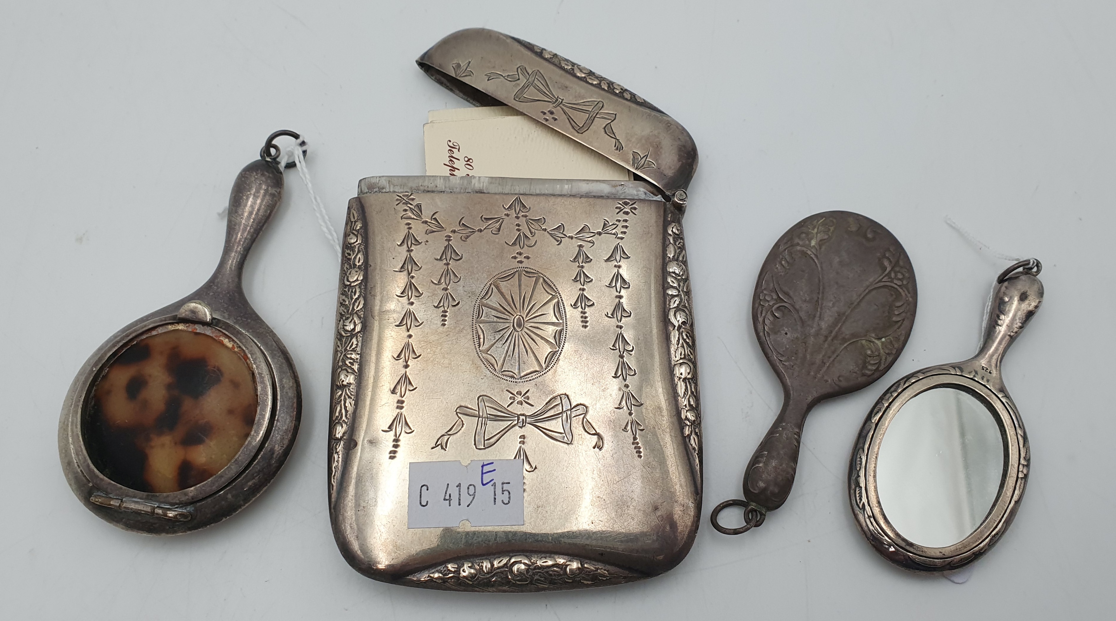 524 · A SILVER CARD CASE