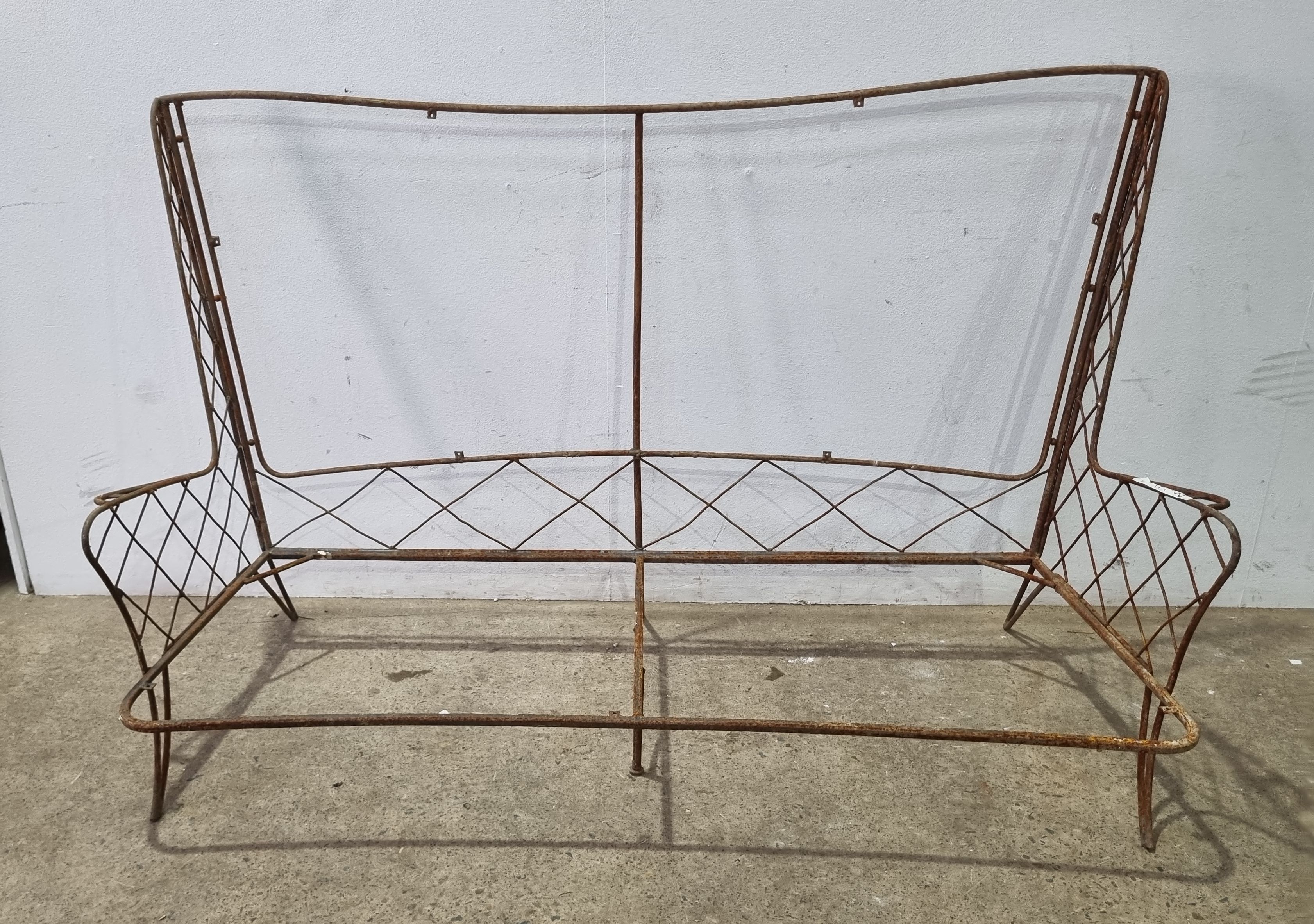 A Mid Century Wrought Iron Lounge Frame Only