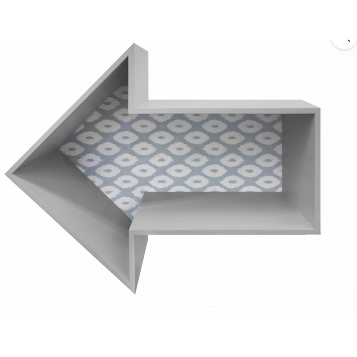 Better Homes & Gardens  Grey Wooden Arrow Wall Shelf (Blue And White Design)