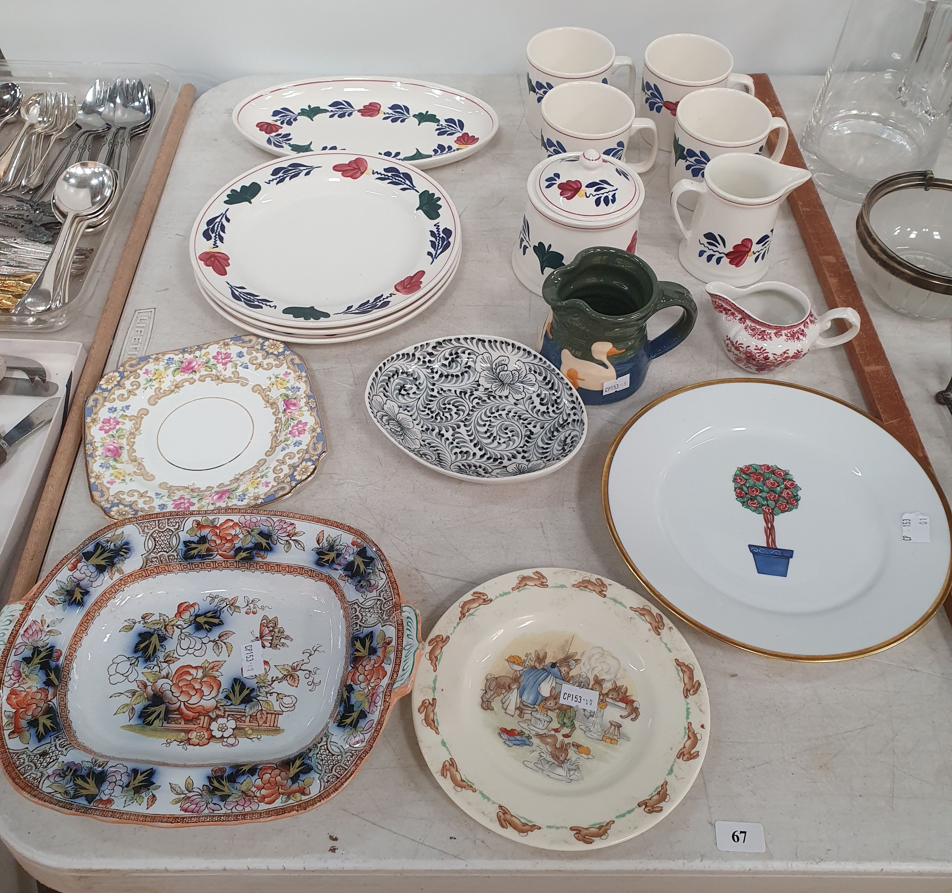 67 · A GROUP OF TABLE WARE