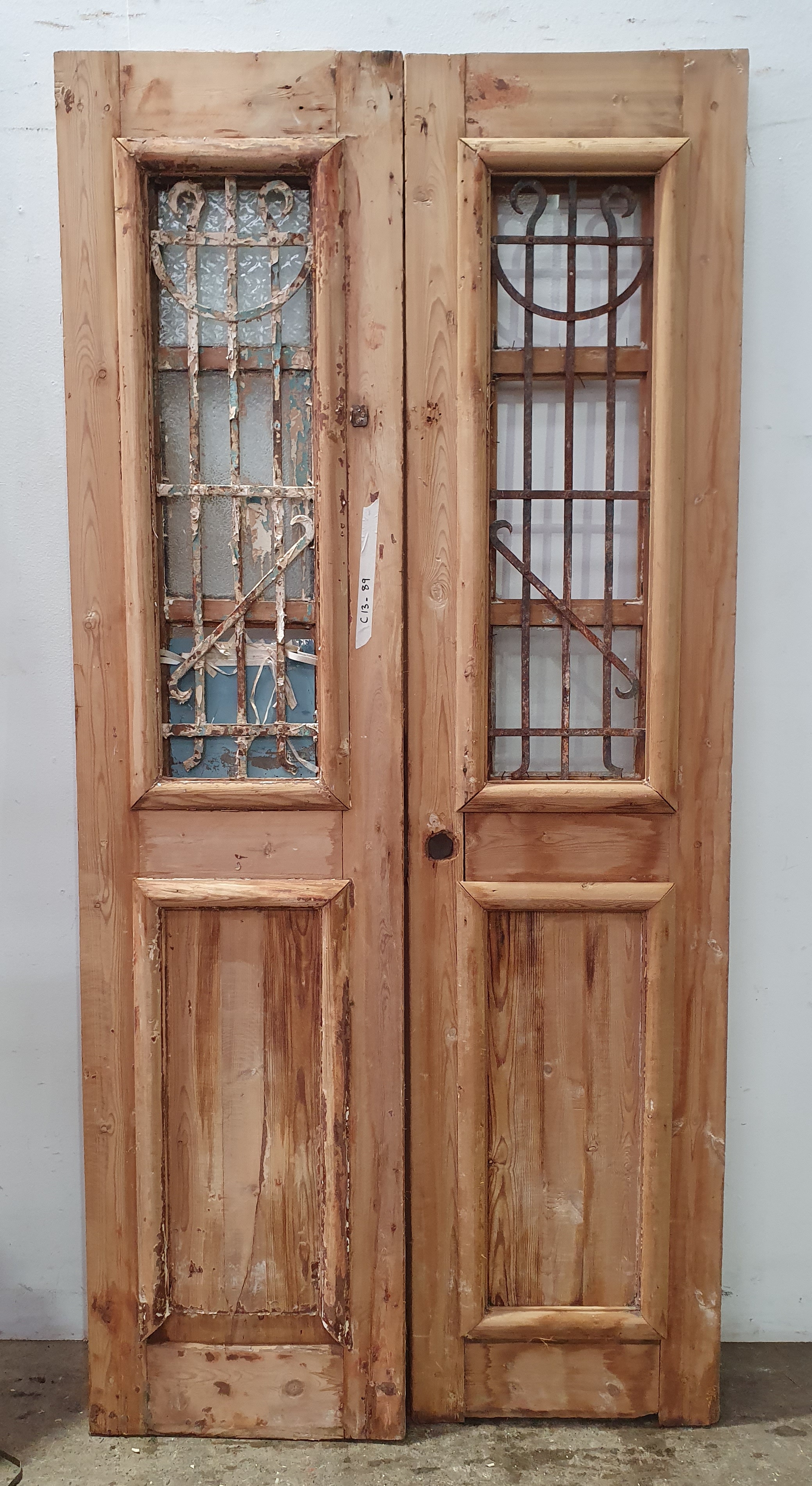 A PAIR OF FRENCH PROVINCIAL ENTRANCE DOORS