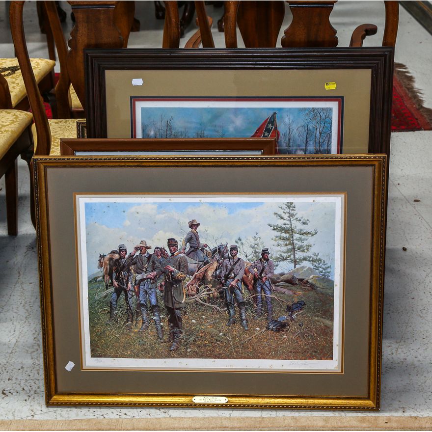 Four Framed Civil War Related Prints