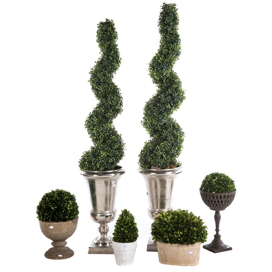 Six Faux Greenery Arrangements