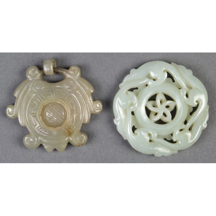 Two Chinese Hardstone Toggles
