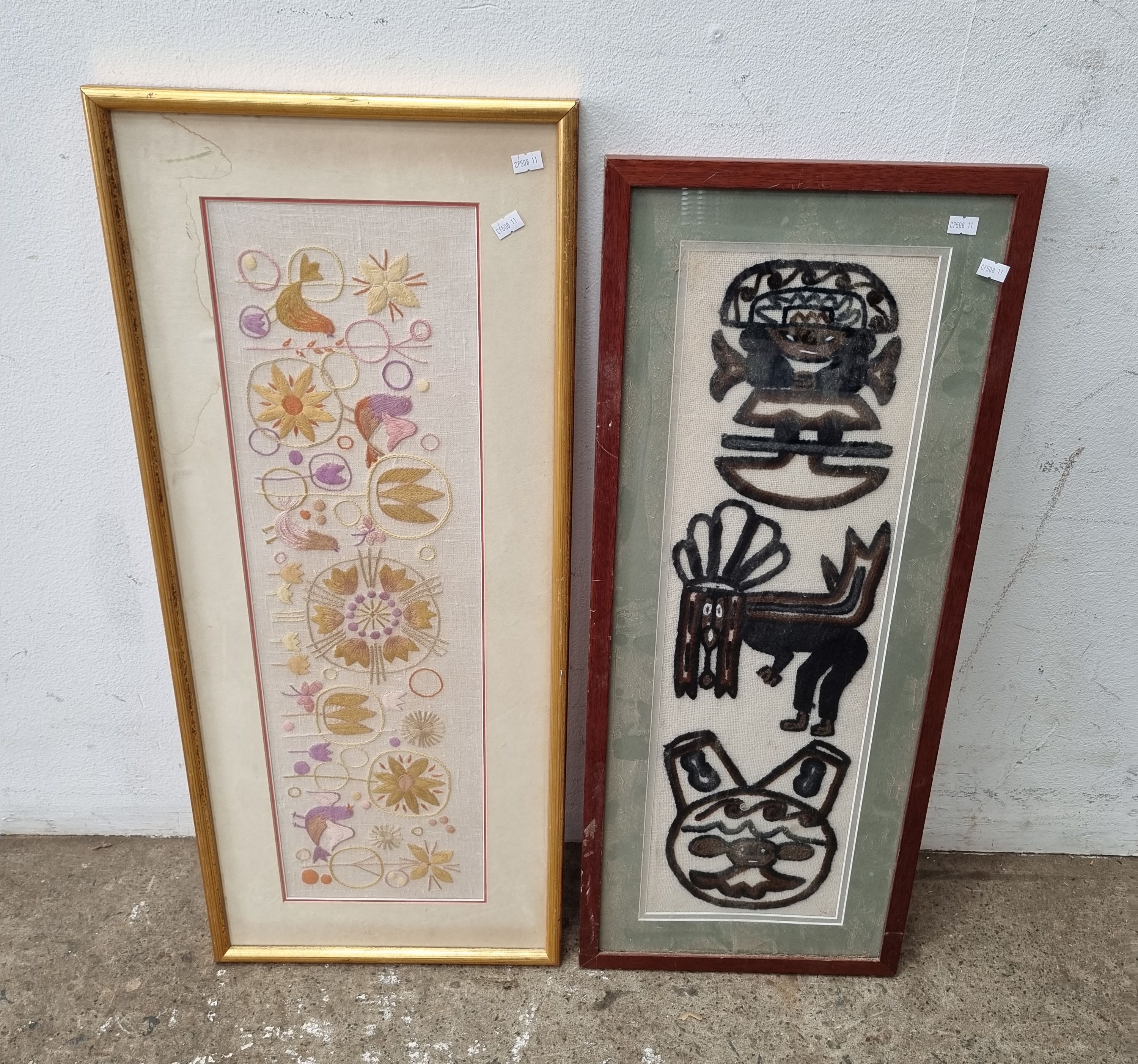 A Pair Of Framed Needlepoints