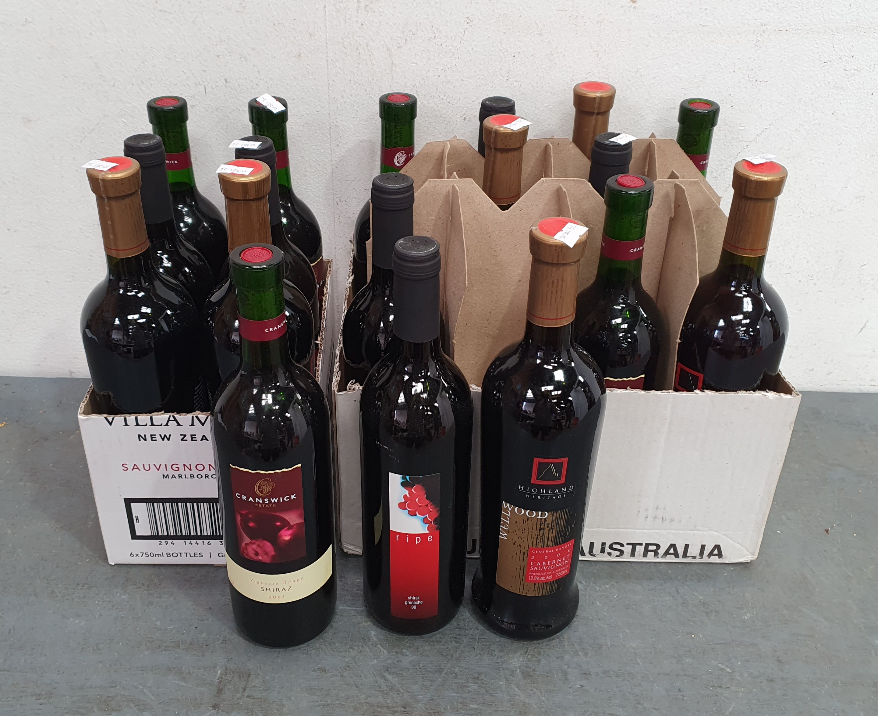 SIXTEEN BOTTLES OF WINE