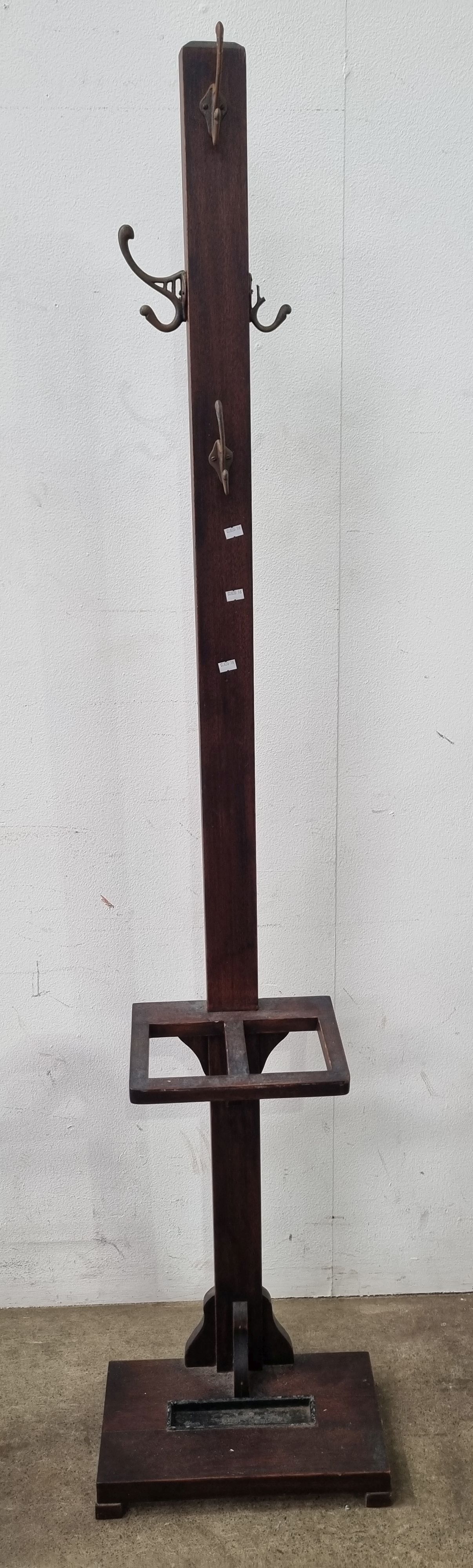 A Silky Oak Coat Stand