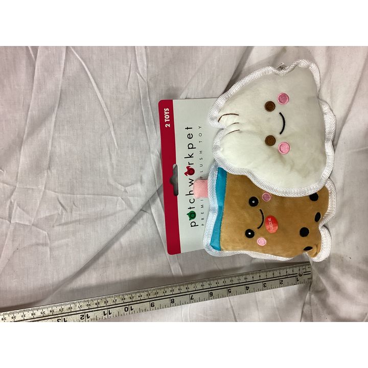 Patch Work Pet Premium Plush Toy  Boba & Bun Duo 7''