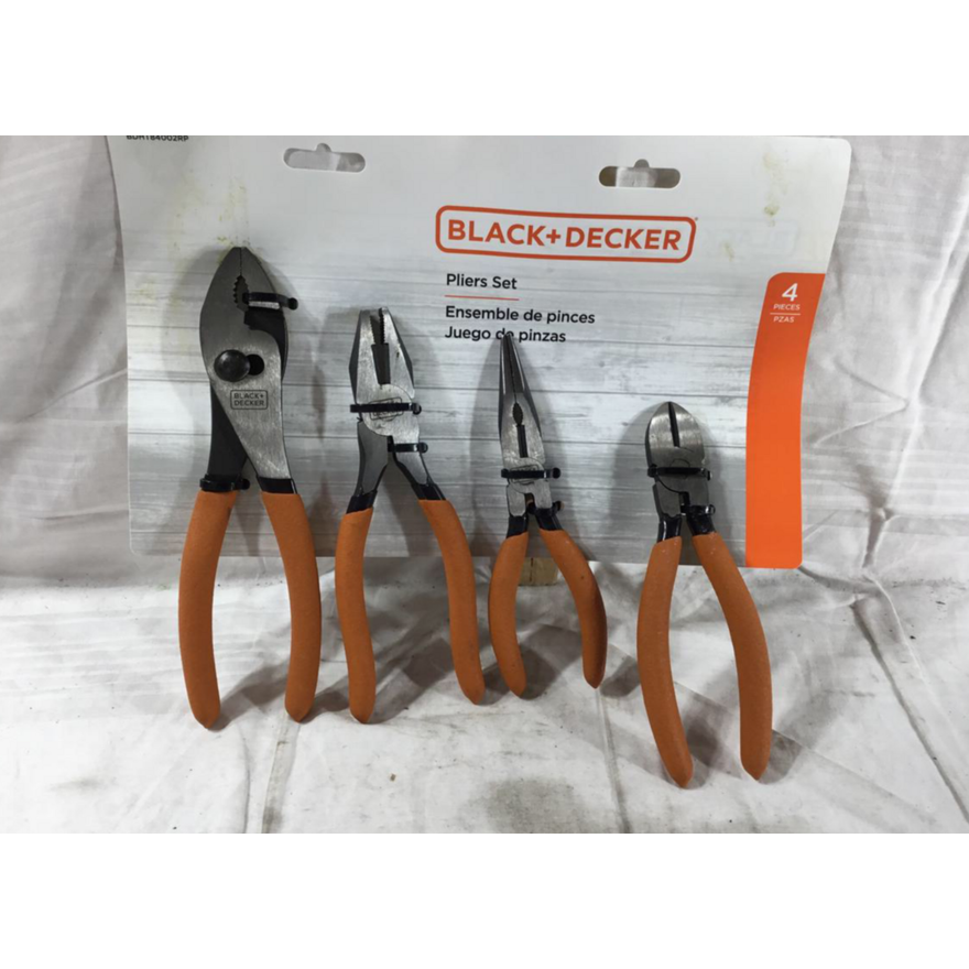 Black + Decker 4 Pc Pliers Set