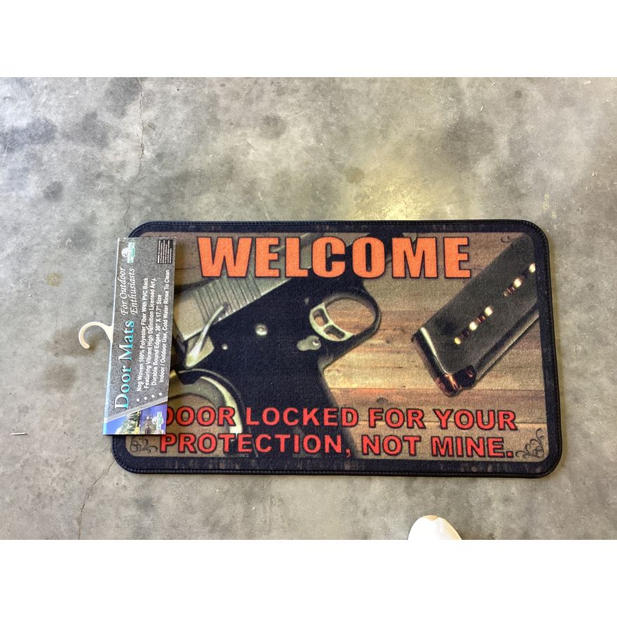 Welcome Door Locked For Your Protection, Not Mine 30''x17.7'' Size
