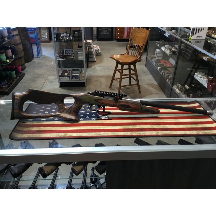 Magnum Research MLR-1722M Thumbole Wood Stock Semi-auto .22 WMR Rifle w/ Carbon Fiber Stock and Picatinny Rail