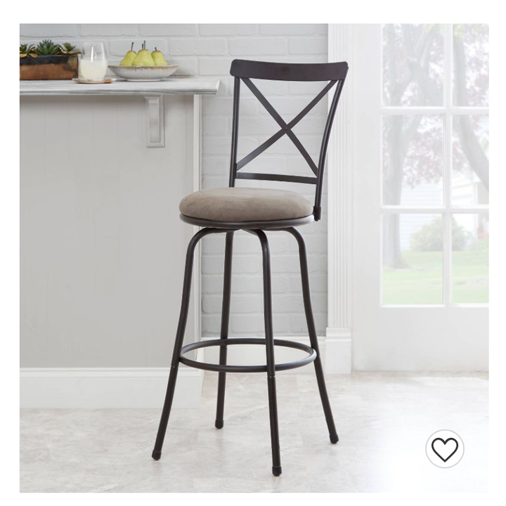 Karson Adjustable Height X Barstool (Light Bronze Finish)