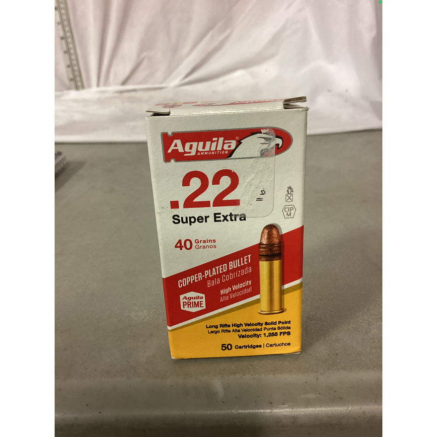 Aguila .22 Super Extra 40 Gr. Copper Plated Bullet- 50 Round