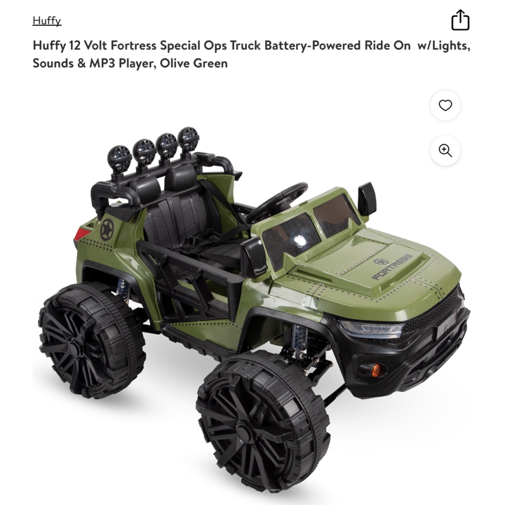 Huffy Fortress Truck 12V (Green)