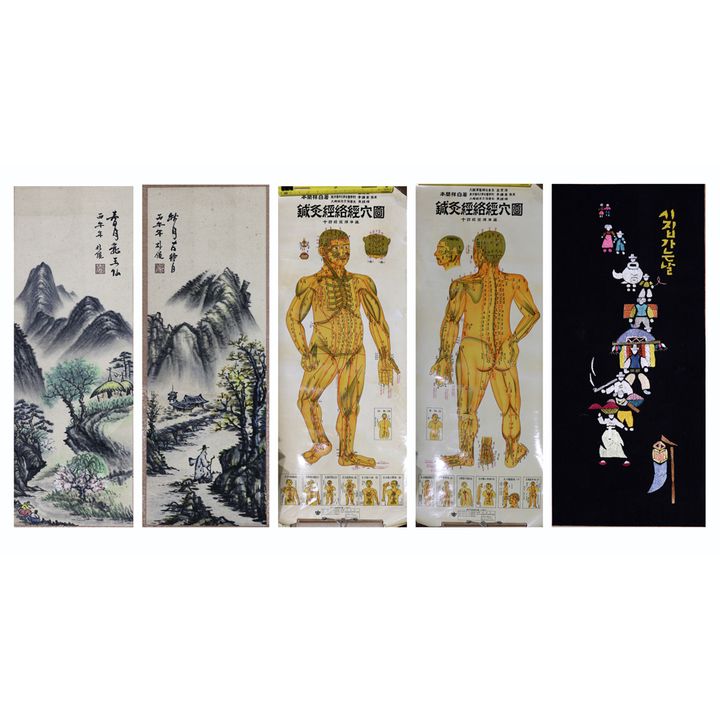 Korean Decorative Items, Scrolls and Embroidery