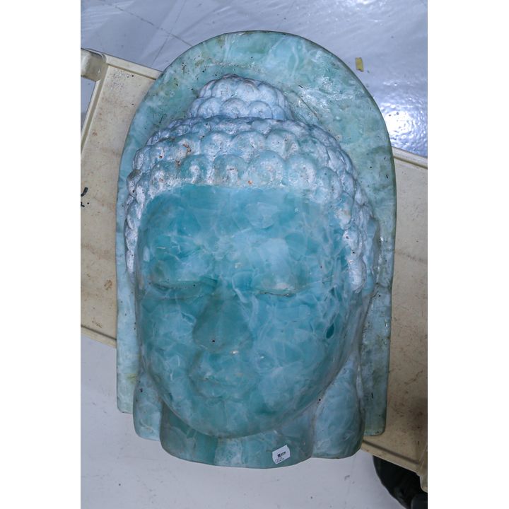 Large Glass Buddha Head