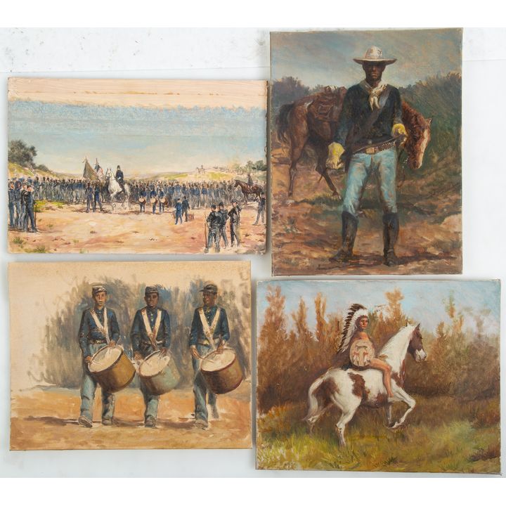 Nathaniel K. Gibbs. 4 Studies for Larger Works, oil