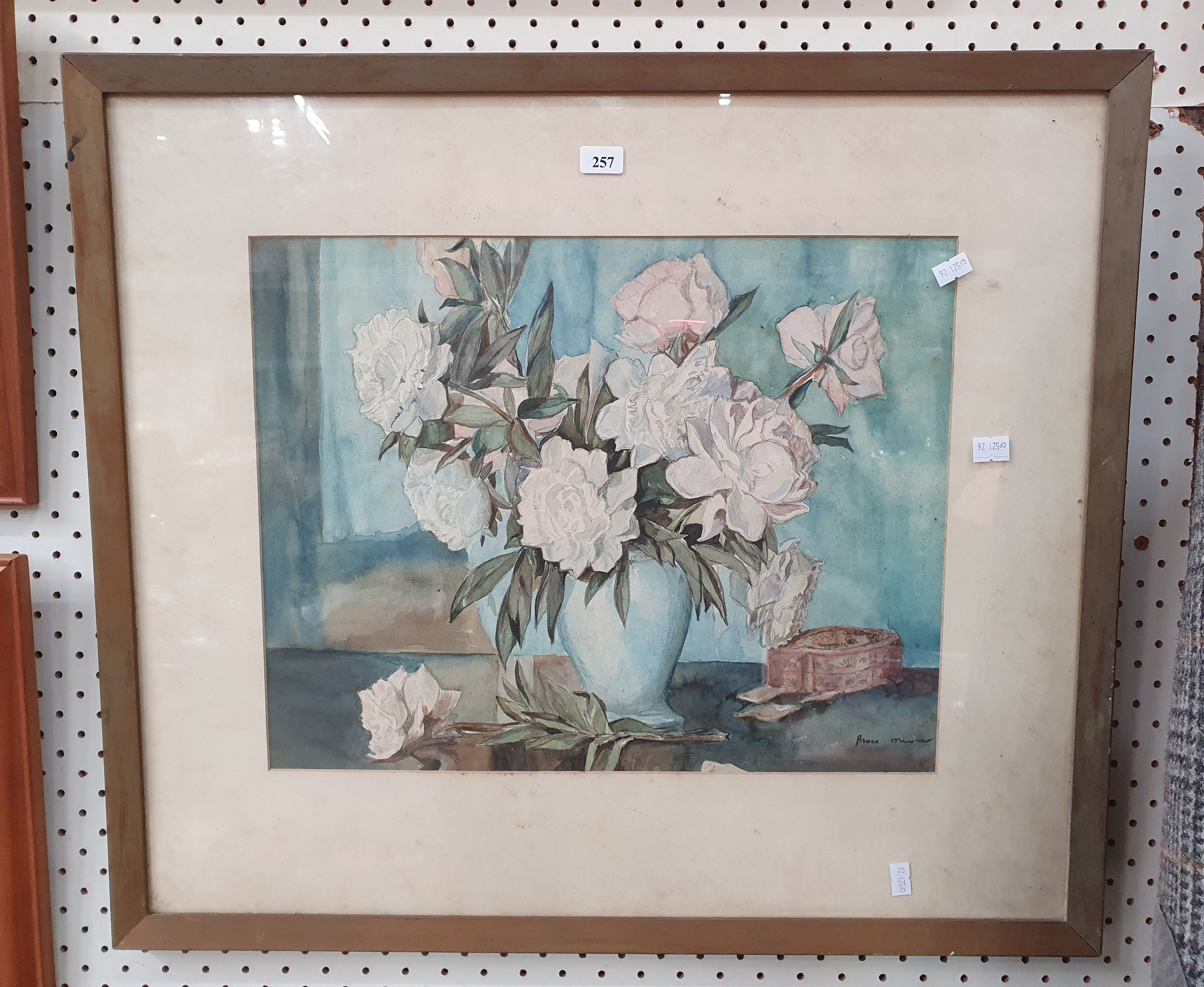 257 · A FRAMED ROSE PRINT