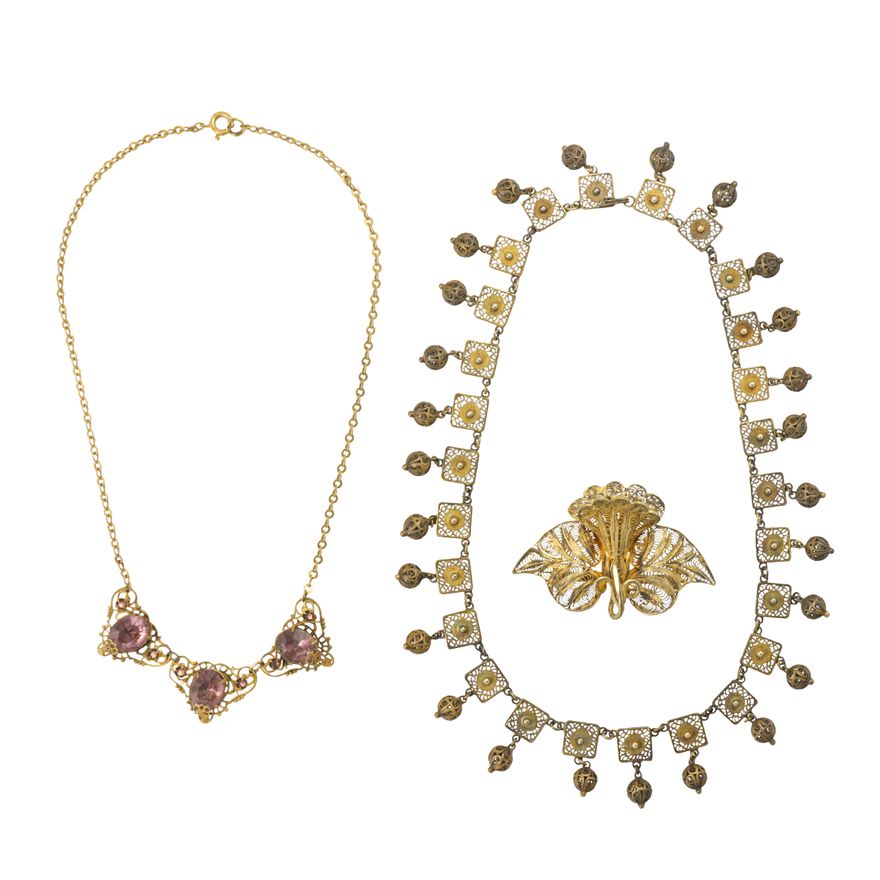 An antique filigree group | Clars Auction Gallery