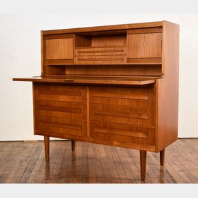 ORUM DANISH MID-CENTURY TEAK SECRETARY DESK