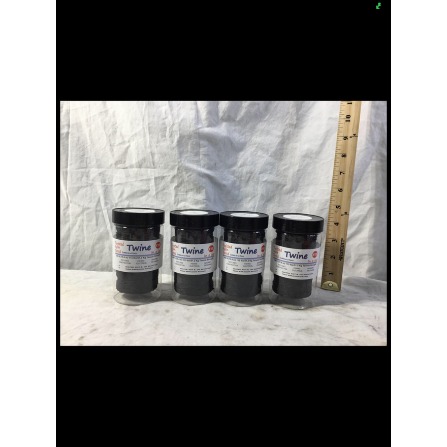 Buying (4) #18 249ft Twisted Nylon Tarred Twine in a Jar- Black