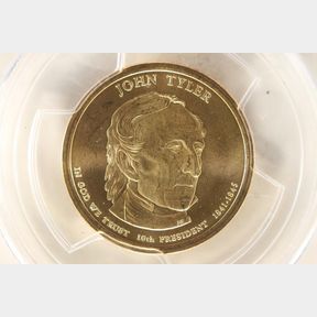 2009-P JOHN TYLER DOLLAR PCGS SP67 POS. B