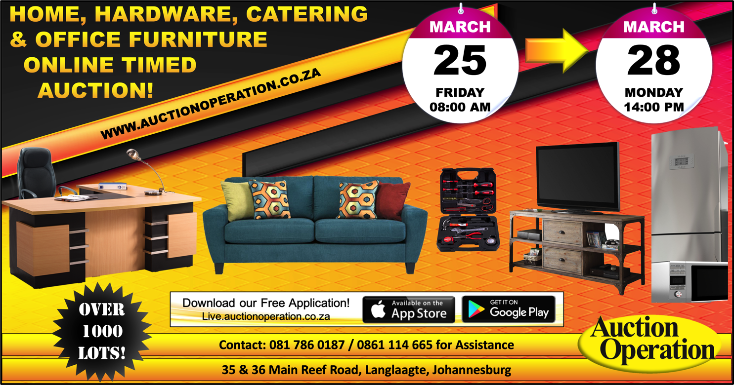 ONLINE AUCTION HOME/OFFICE/HARDWARE/CATERING Auction Operation