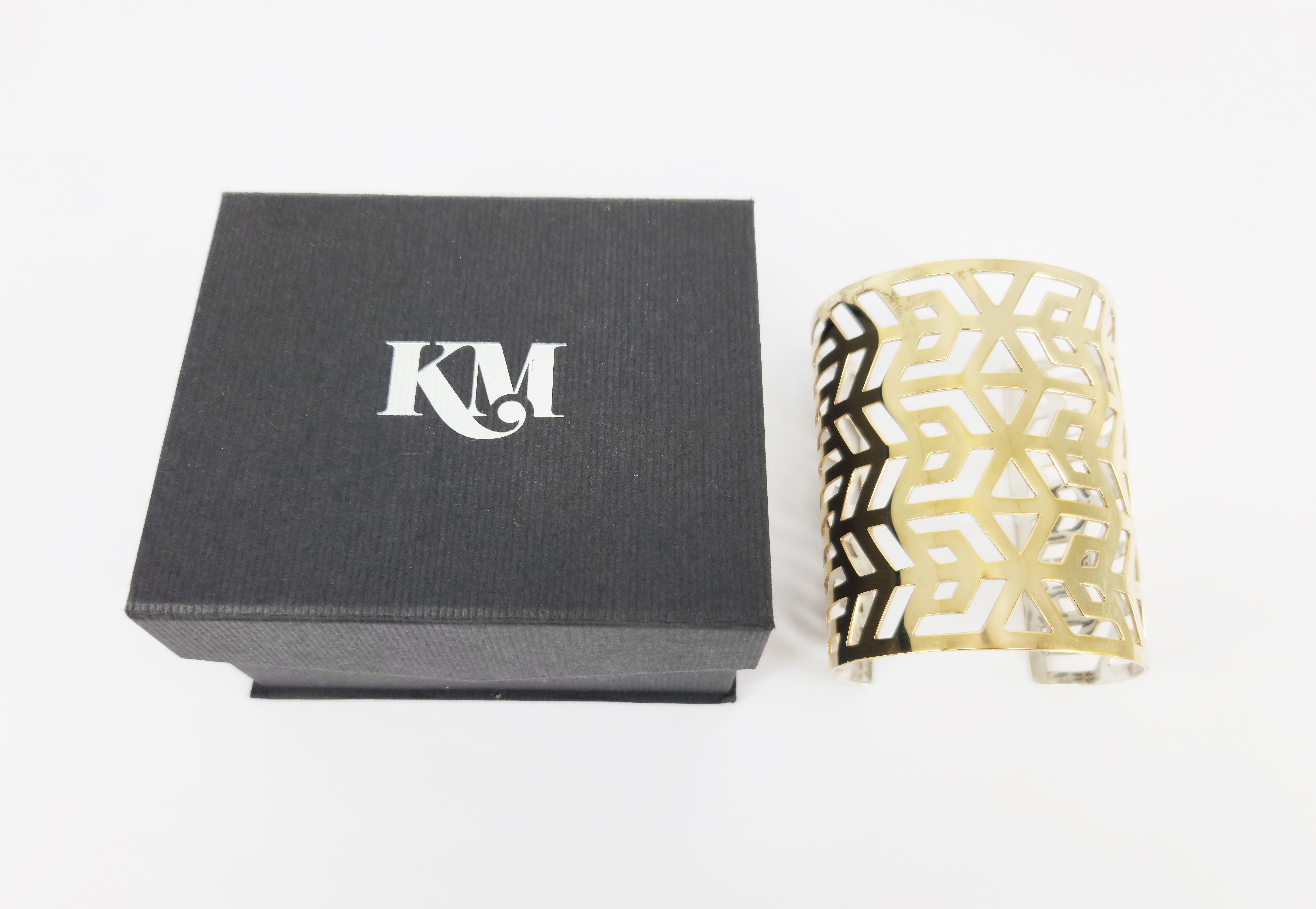A Kate Mccoy Silver Gilt Cuff Bangle