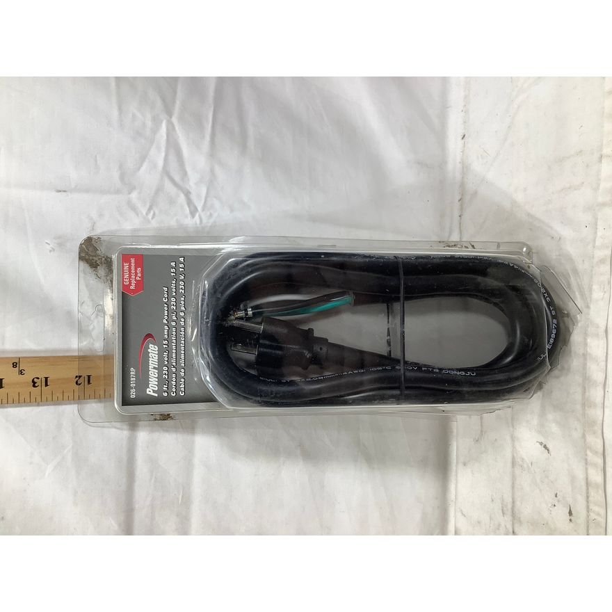 Powermate 6ft, 230Volt, 15amp Power Cord