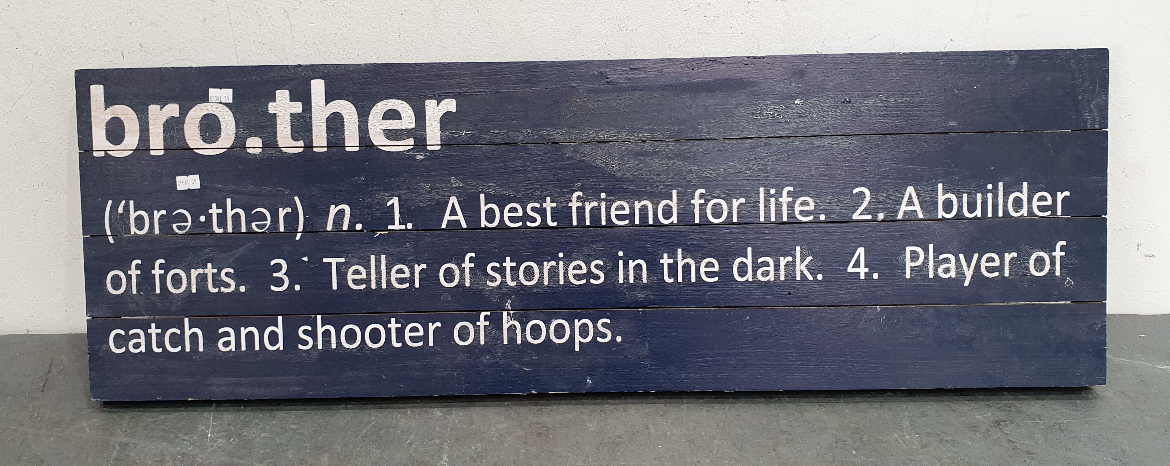 A Brother Quote On Board Artwork