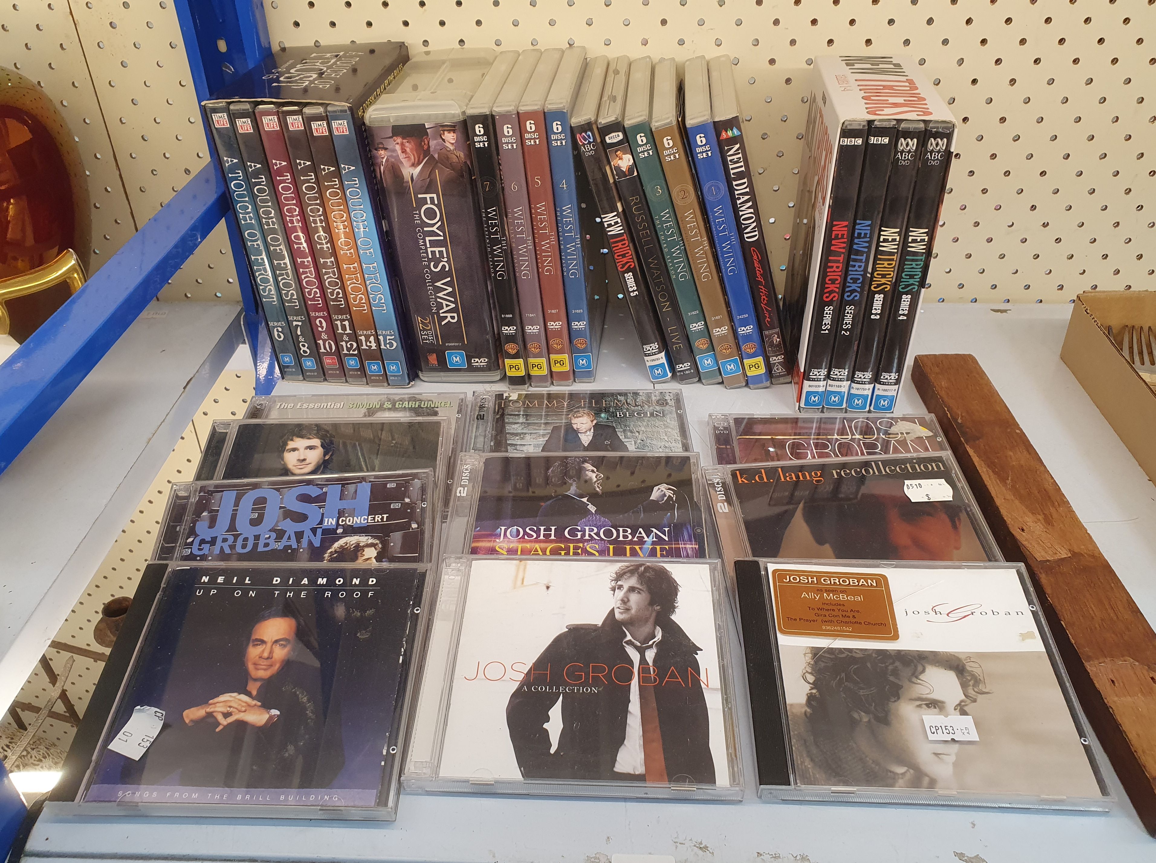 14 · A GROUP OF CDS AND DVDS