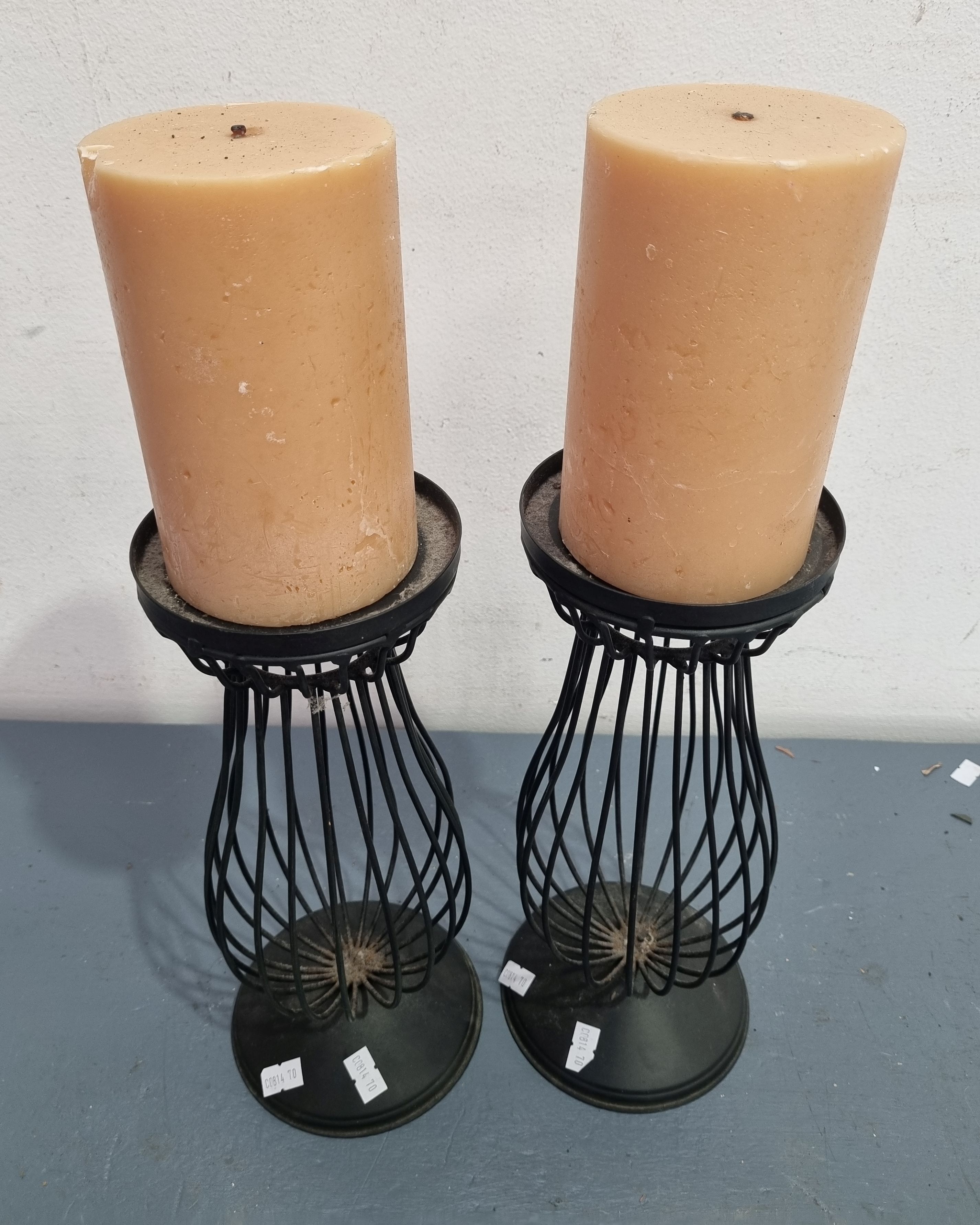 A PAIR OF CANDLEHOLDERS