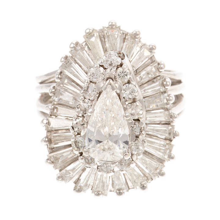 A 3.00 ct Pear-Shaped Ballerina Diamond Ring