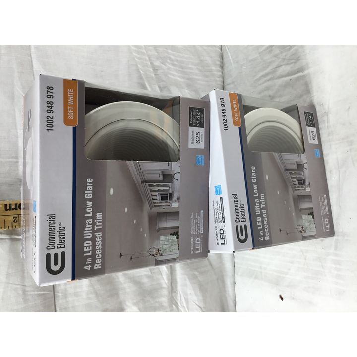 (Buying 2) Commercial Electric 4" LED Ultra Low Glare Recessed Trim Soft White Lights