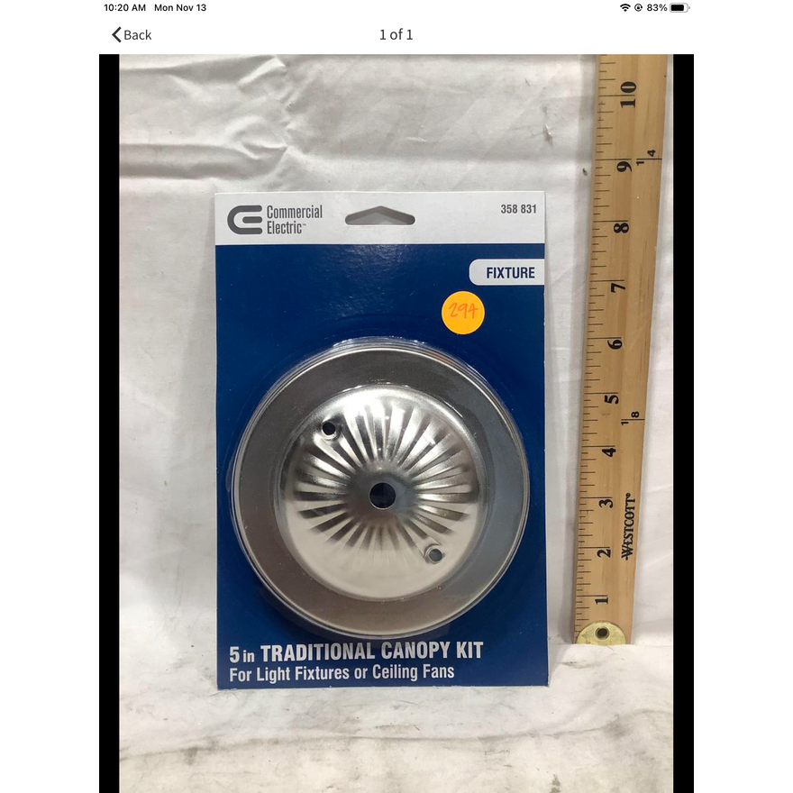 Commercial Electric 5" Traditional Canopy Kit
