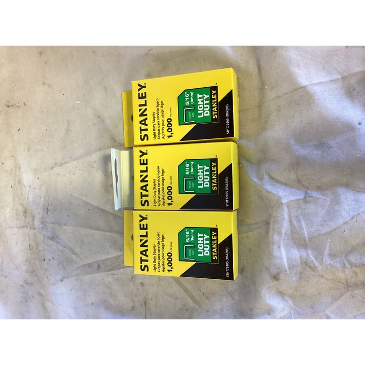 (3) Stanley Light Duty Staples (5/16'') QTY 1000