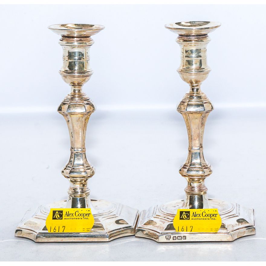 A Pair of Edward VII Sterling Taper Sticks