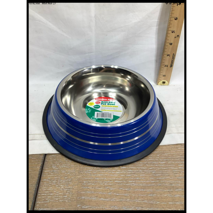 Anti-Skid Pet Bowl, Blue 24oz