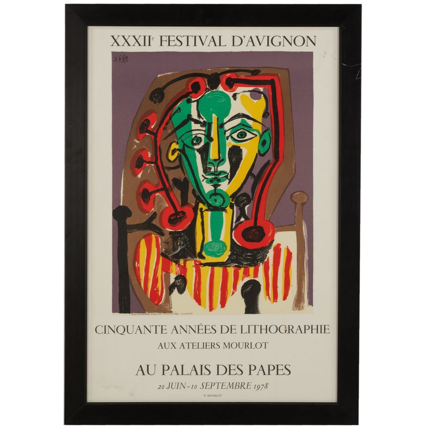 Pablo Picasso. "XXXIIe Festival d'Avignon," lithograph