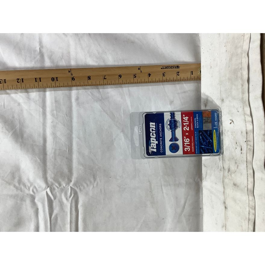 Buildex Tapcon Concrete Anchors 3/16"D X 2-1/4"L 25per Box 5 Boxes