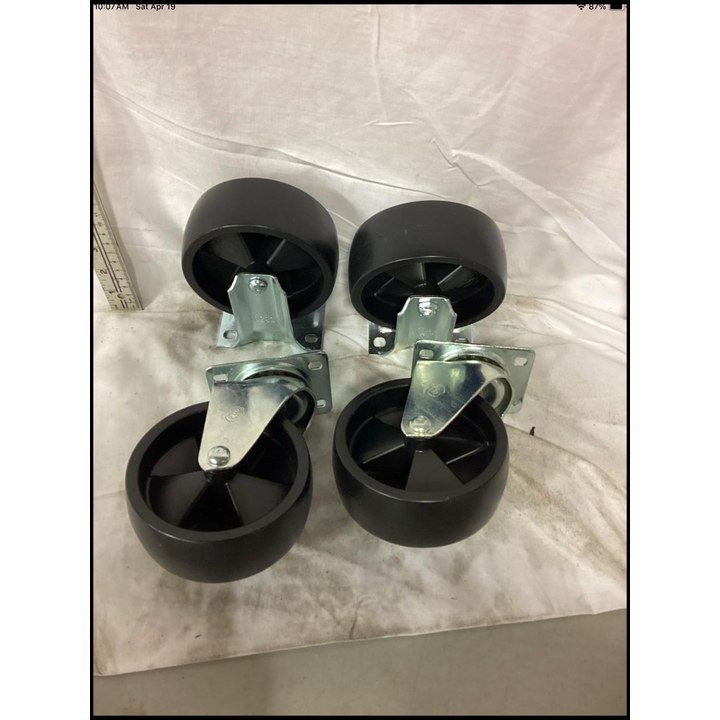 BUYING (4) Heavy Duty Swivel Plate Caster Wheels- 5''