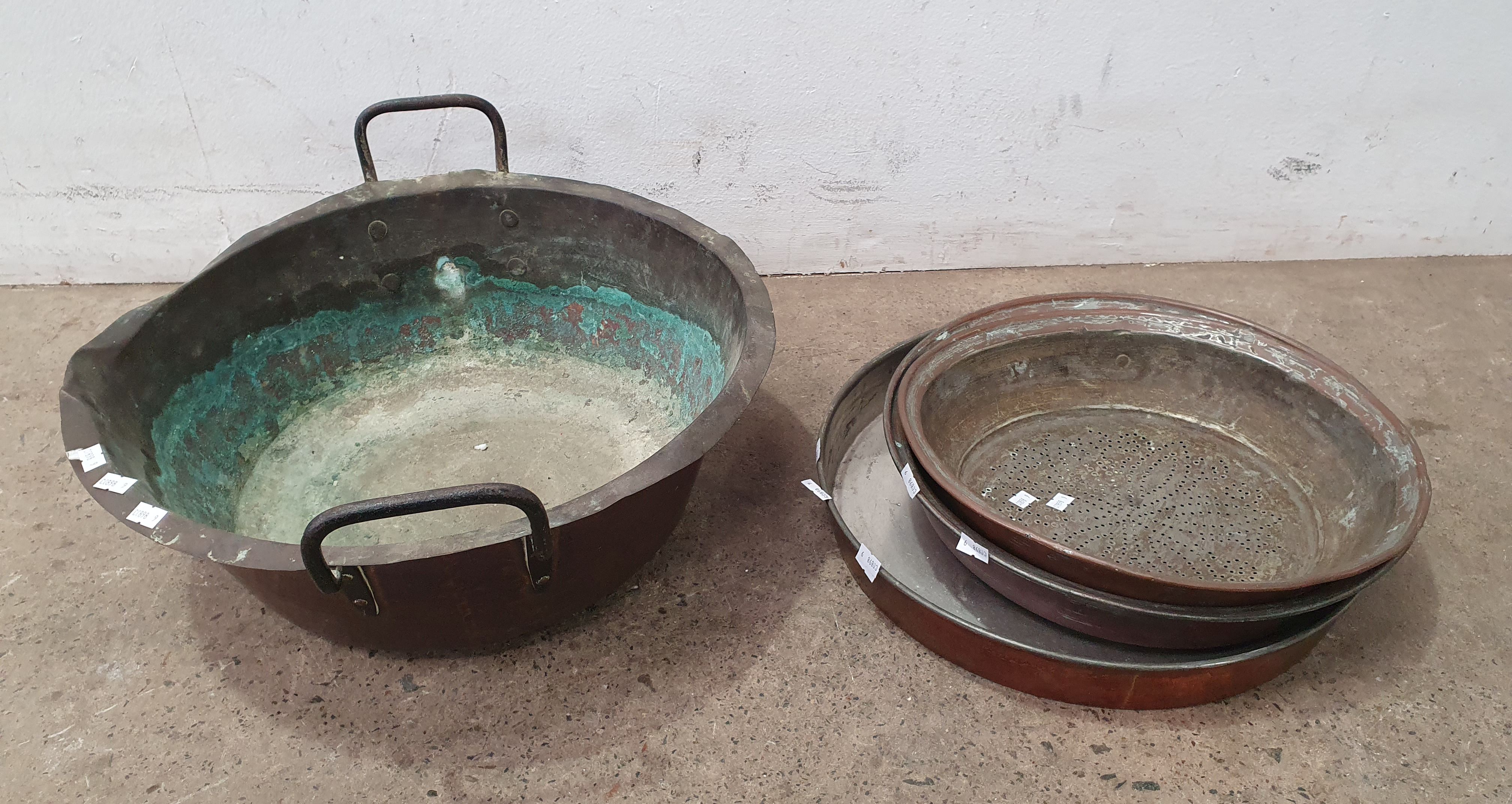 A Group Of Vintage Copper Cookware
