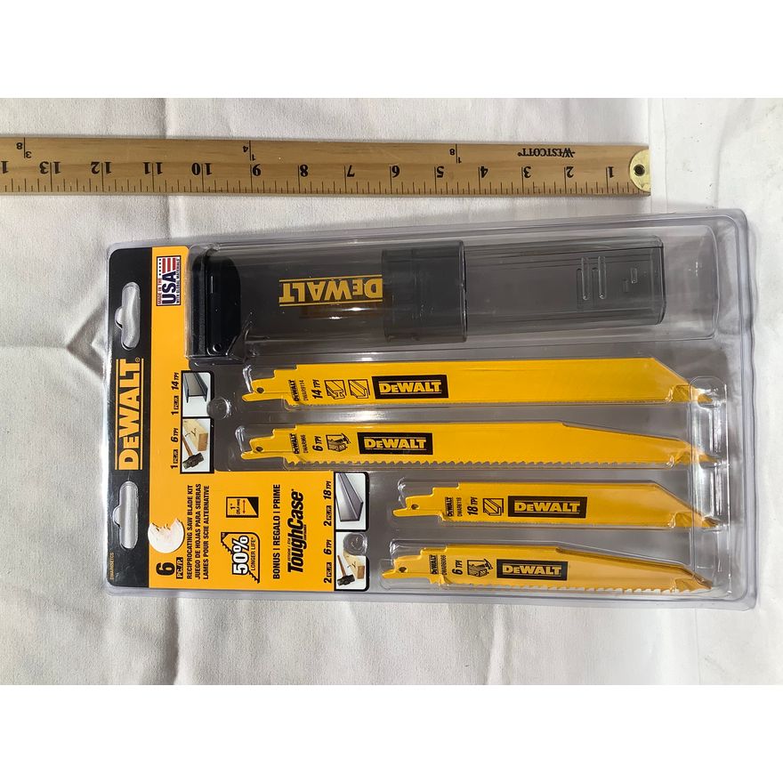 DeWalt 6pc Reciprocating Saw Blade Kit