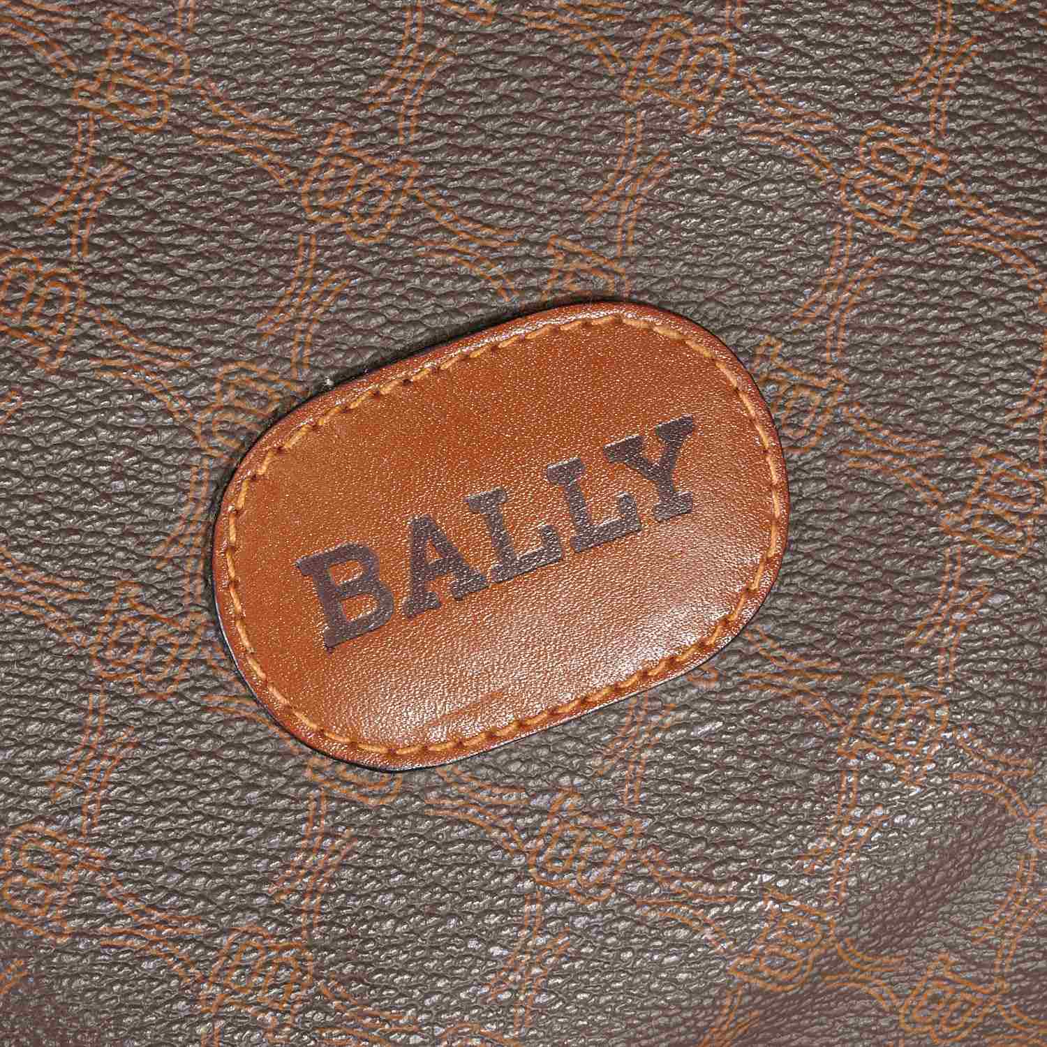Rare vintage Bally monogram leather keepall duffle