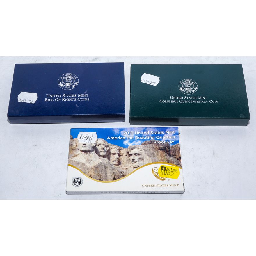 Two US Commemorative Coin Sets & 2013 Quarter Pr